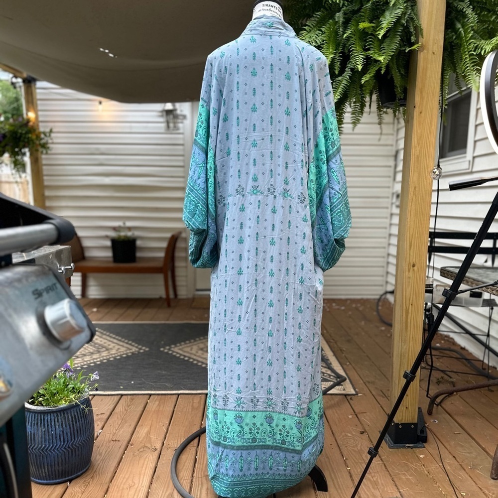 Spell and the Gypsy Vintage Desert Wanderer Blue Kimono Robe - Picture 3 of 8